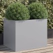 Jardinera de acero galvanizado plateado 62x47x46 cm