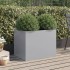 Jardinera de acero galvanizado plateado 62x47x46