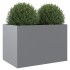Jardinera de acero galvanizado plateado 62x47x46