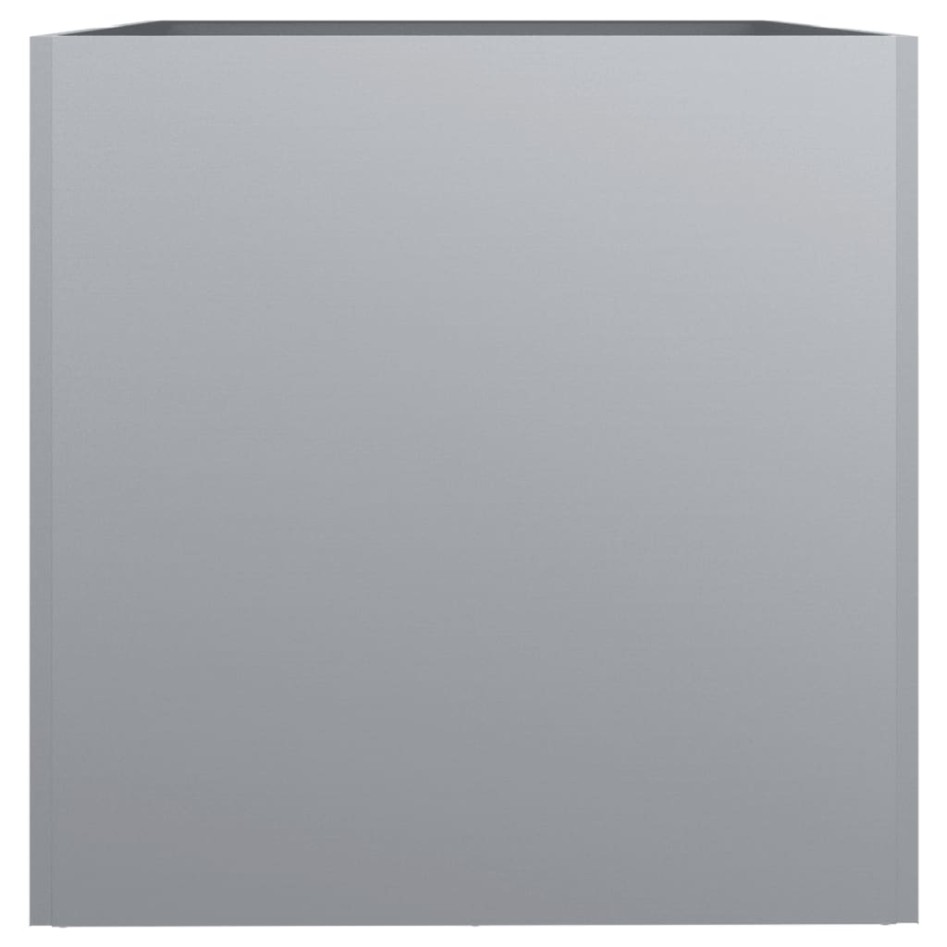 Jardinera de acero galvanizado plateado 62x47x46