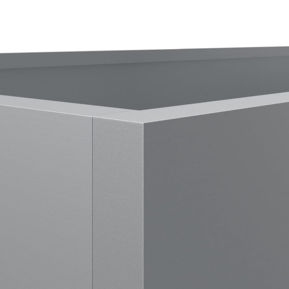 Jardinera de acero galvanizado plateado 62x47x46