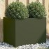 Jardinera acero verde oliva 62x47x46