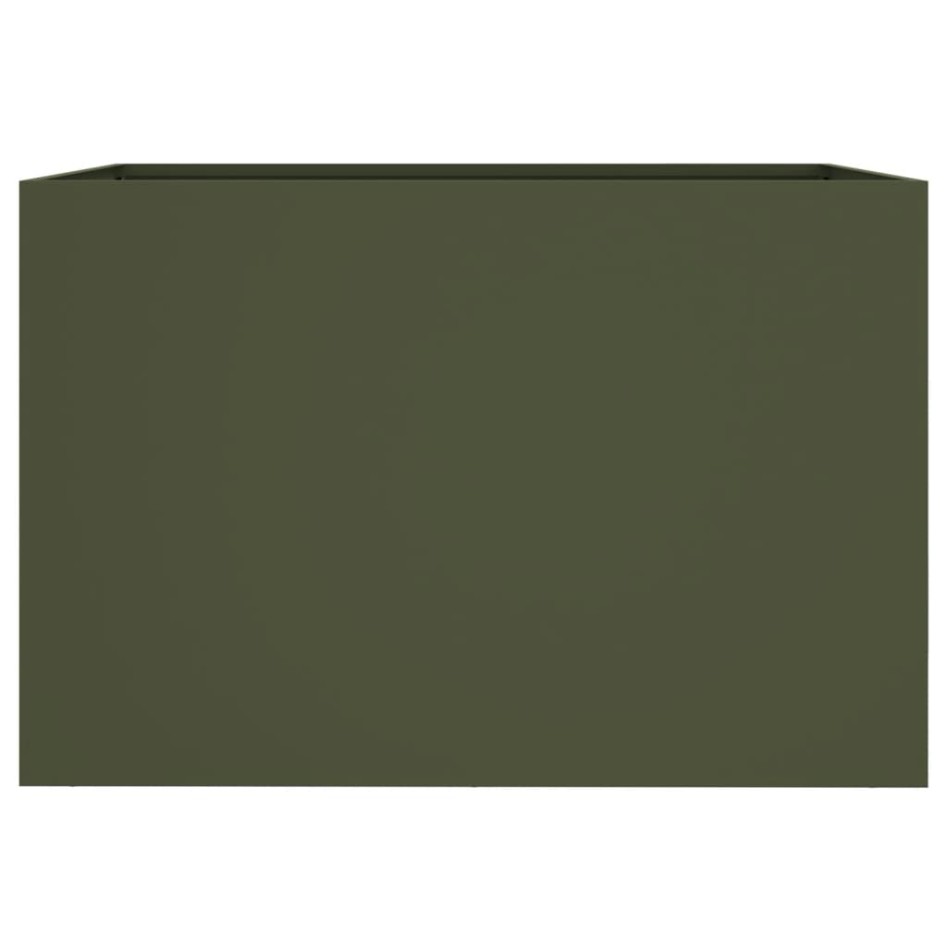 Jardinera acero verde oliva 62x47x46