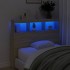 Cabecero de cama con LED roble Sonoma 120x17x102