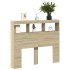 Cabecero de cama con LED roble Sonoma 120x17x102