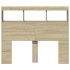 Cabecero de cama con LED roble Sonoma 120x17x102