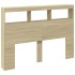 Cabecero de cama con LED roble Sonoma 140x17x102