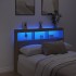 Cabecero de cama con LED roble Sonoma 140x17x102