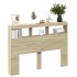 Cabecero de cama con LED roble Sonoma 140x17x102
