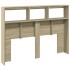Cabecero de cama con LED roble Sonoma 140x17x102