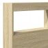 Cabecero de cama con LED roble Sonoma 140x17x102