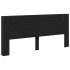 Cabecero de cama con LED negro 220x16,5x103,5