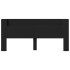 Cabecero de cama con LED negro 220x16,5x103,5