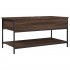 Mesa de centro madera ingeniería metal marrón 100x50x50