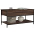 Mesa de centro madera ingeniería metal marrón 100x50x50