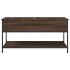 Mesa de centro madera ingeniería metal marrón 100x50x50