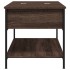 Mesa de centro madera ingeniería metal marrón 100x50x50