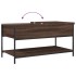 Mesa de centro madera ingeniería metal marrón 100x50x50