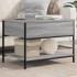 Mesa de centro madera ingeniería metal gris Sonoma 70x50x50