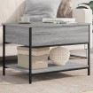 Mesa de centro madera ingeniería metal gris Sonoma 70x50x50 cm