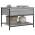 Mesa de centro madera ingeniería metal gris Sonoma 70x50x50