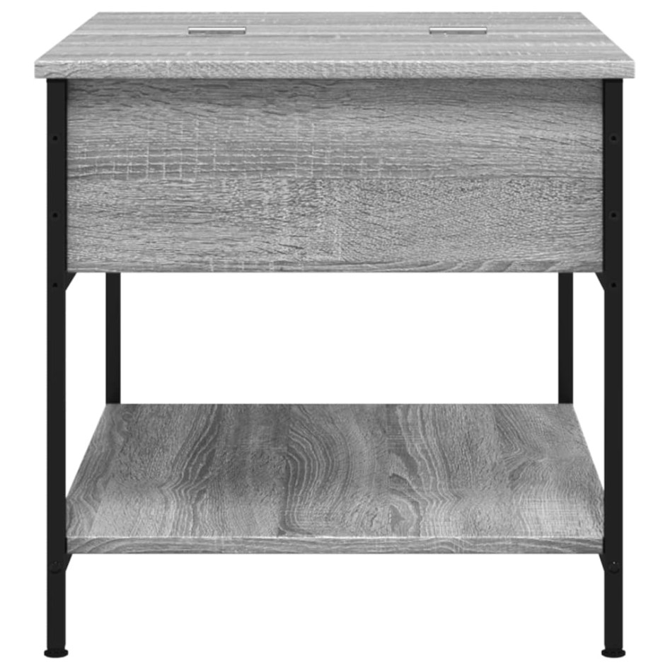 Mesa de centro madera ingeniería metal gris Sonoma 70x50x50