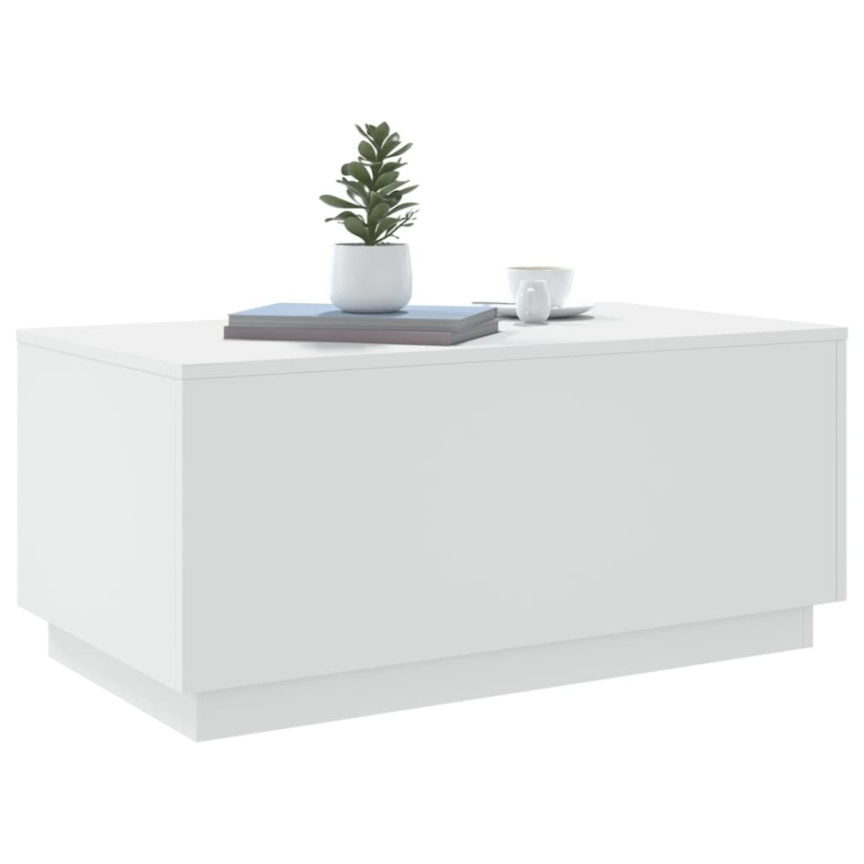 Mesa de centro con luces LED blanco 90x50x40