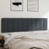 Cabecero de cama acolchado terciopelo gris oscuro 180