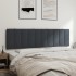 Cabecero de cama acolchado terciopelo gris oscuro 180