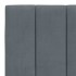 Cabecero de cama acolchado terciopelo gris oscuro 180