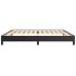 Estructura de cama de cuero sintético negro 200x200