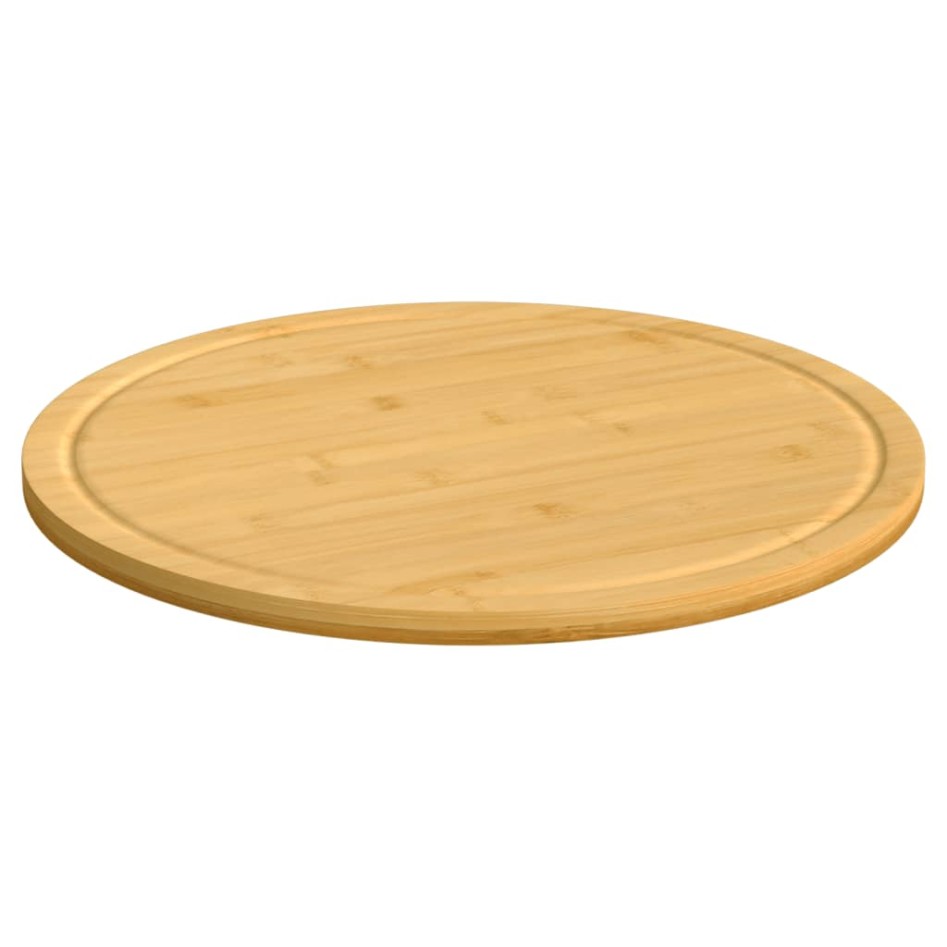 Tablas de cortar 6 uds bambú Ø40x1,5