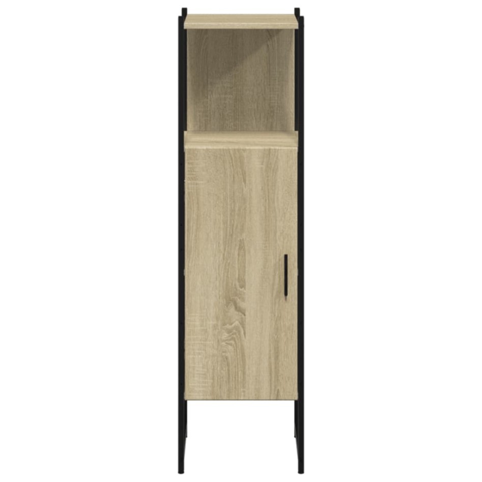 Armario de baño madera ingeniería roble Sonoma 33x33x120,5