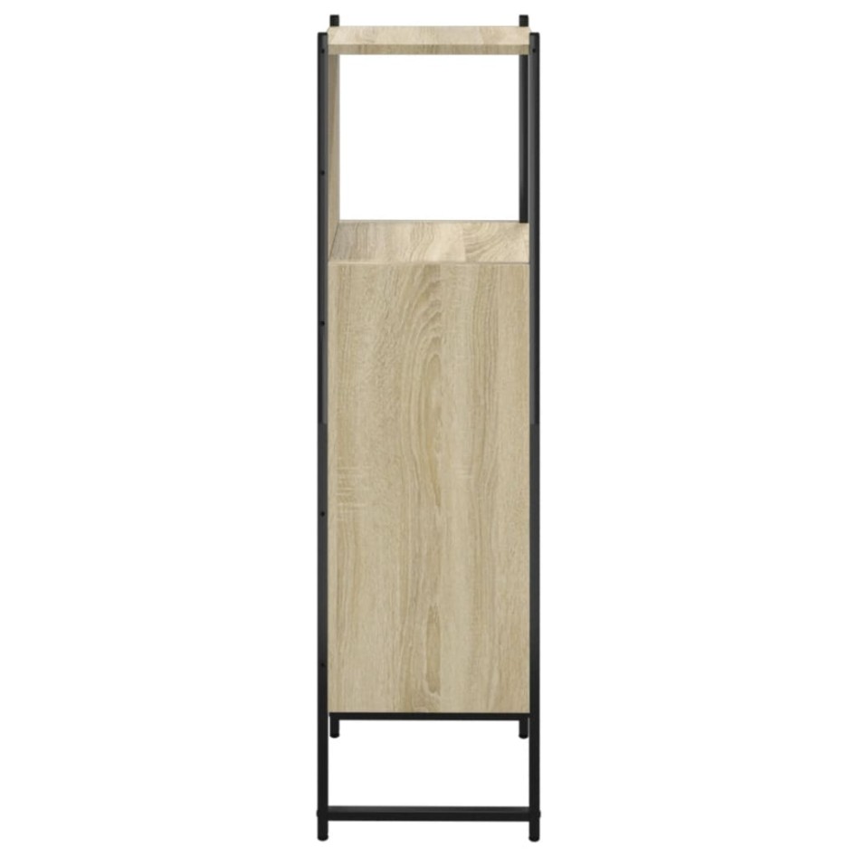 Armario de baño madera ingeniería roble Sonoma 33x33x120,5