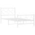 Estructura cama sin colchón con estribo metal blanco 90x190