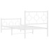 Estructura cama sin colchón con estribo metal blanco 90x190