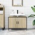Armario lavabo baño madera ingeniería roble Sonoma 80x30x60