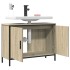 Armario lavabo baño madera ingeniería roble Sonoma 80x30x60