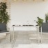 Mesa jardín superficie vidrio ratán PE gris claro 115x54x74