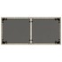 Mesa jardín superficie vidrio ratán PE gris claro 115x54x74