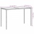 Mesa jardín superficie vidrio ratán PE gris claro 115x54x74