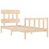 Estructura de cama con cabecero madera