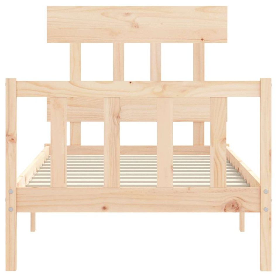 Estructura de cama con cabecero madera