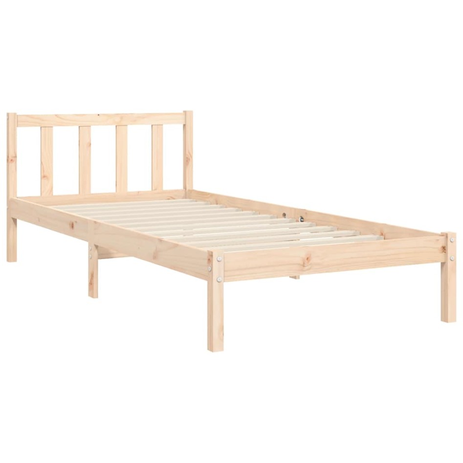 Estructura de cama con cabecero madera