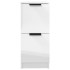 Aparadores 2 uds madera contrachapada blanco brillo 30x30x70