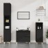 Armario de baño madera contrachapada negro 65x33x60