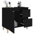 Armario de baño madera contrachapada negro 65x33x60