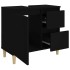 Armario de baño madera contrachapada negro 65x33x60