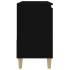 Armario de baño madera contrachapada negro 65x33x60