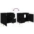 Armario de baño madera contrachapada negro 65x33x60